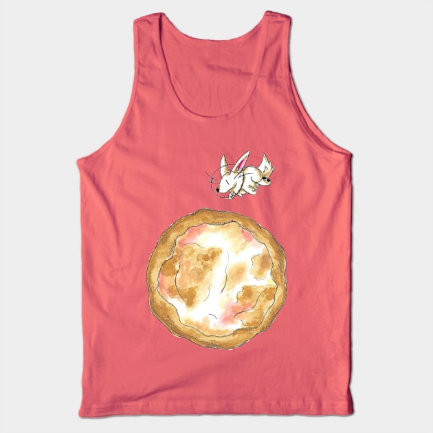 Lunar Cheese Pizza Tank Top by KristenOKeefeArt